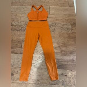 Athleta Orange Leggings and Top Set